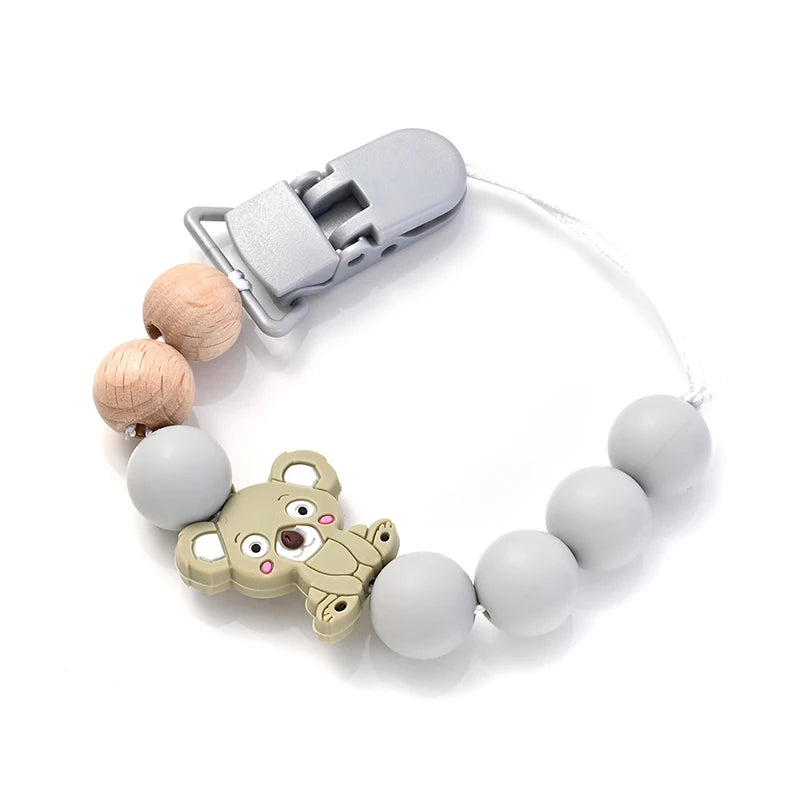 Baby Soother Plastic Pacifier Clip Animal Cartoon Silicone Dummy Holder Chain For Baby Nipple Chain Nursing Chew Toy Shower Gift by Smarsty