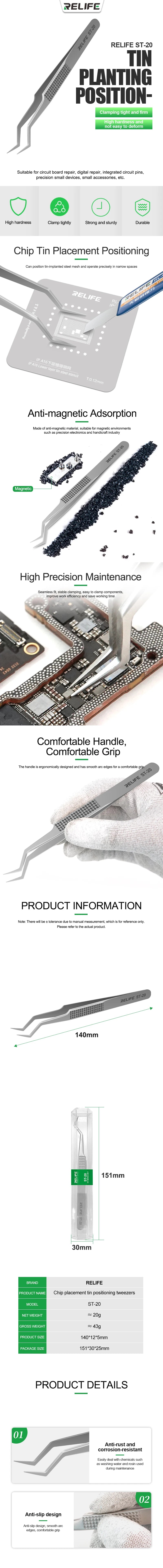 High Precision Chip Positioning Tweezers for Soldering - Smarsty