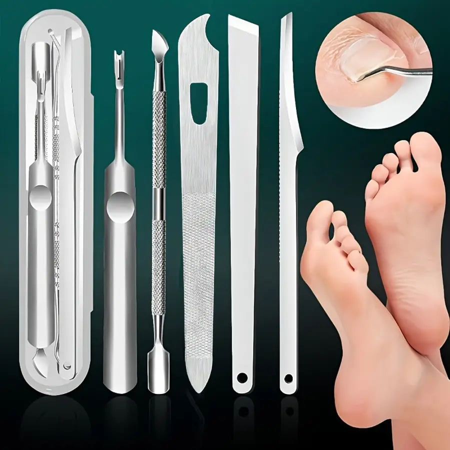 Stainless Steel Nail Care Set for Smooth Cuticle Removal - Smarsty