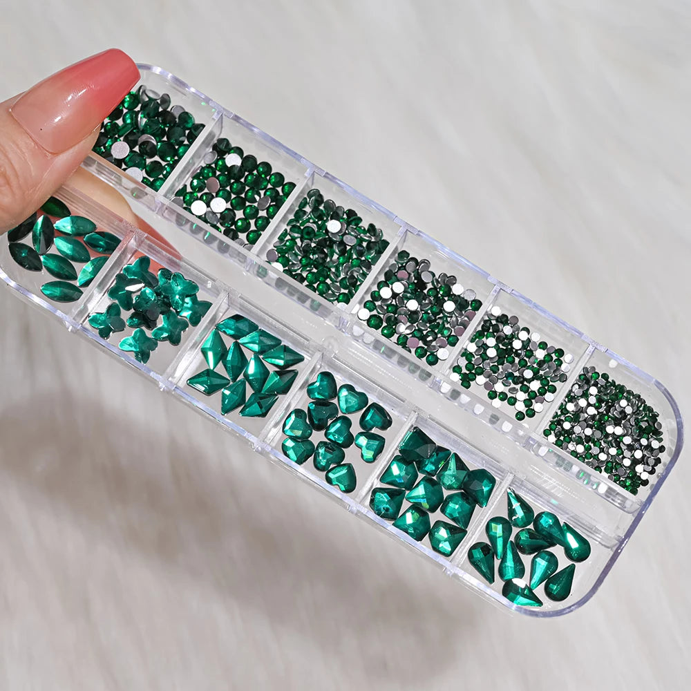 Mixed Nail Rhinestones with Shiny Clear Colors for Stunning Nail Art - Smarsty