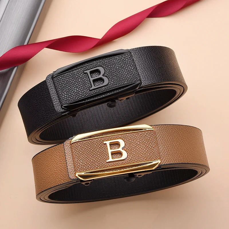 Men's Toothless Automatic Buckle Belt Casual Business Waistband - Smarsty