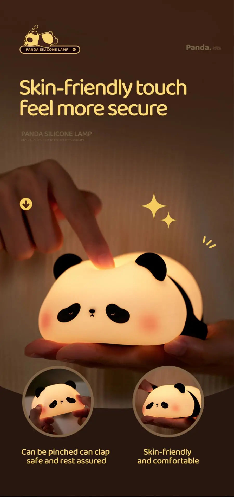 Cute Silicone LED Night Light for Kids Bedroom - Smarsty
