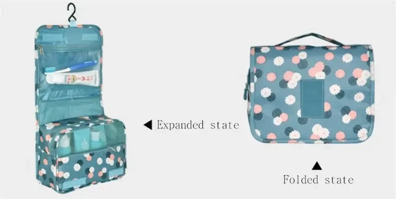 Waterproof Cosmetic Bag Travel Pouch With Hook Organizer - Smarsty