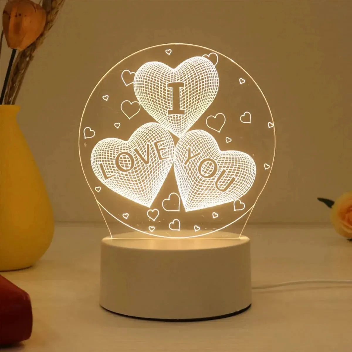 Creative LED Acrylic Night Light for Bedroom Decor - Smarsty