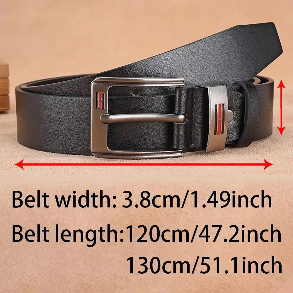 Genuine Leather Men’s Casual Belt High Quality Buckle - Smarsty