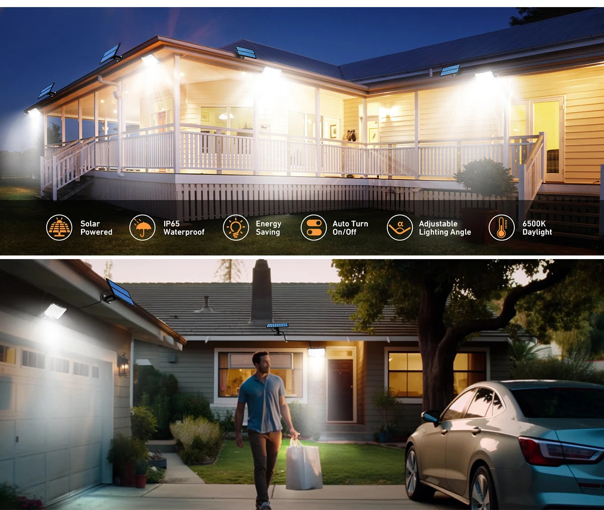 Solar Lights Outdoor 234LED Motion Sensor Security Flood Lights - Smarsty