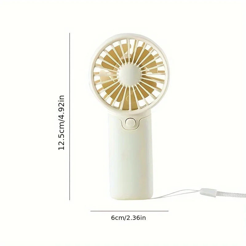 2025 Cute Mini Fan Portable Handheld Fan Lightweight Handy Fan Pocket Size Low Noise Small Electric Fan Student Gift Outdoor Fan - Smarsty