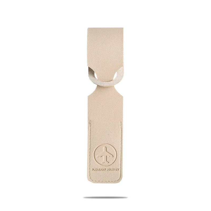 1PC PU Leather Luggage Tag Creative Baggage Suitcase Identifier ID Addres Holder Boarding Tags Portable Label Travel Accessories - Smarsty