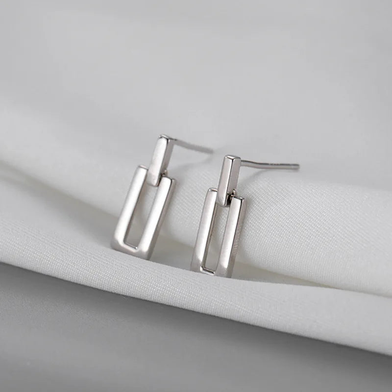 Chic Love Heart Drop Earrings for Women in Gold and Silver - Smarsty