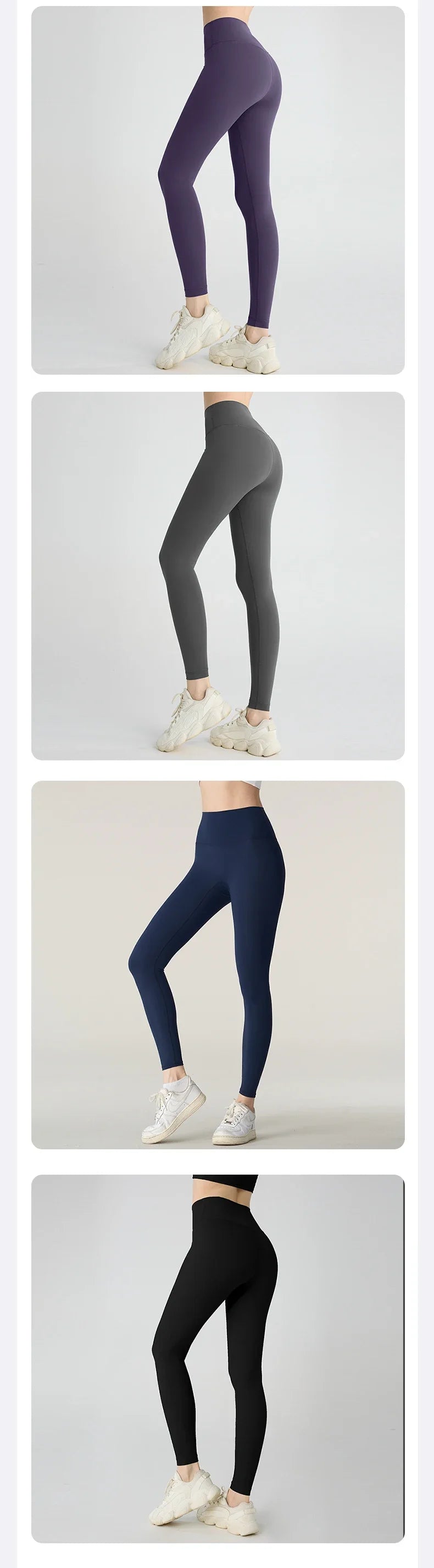 Naked feeling Yoga Leggings Women High Waisted Hip Lifting Fitness Leggings Running Cycling Pants Breathable Sports Leggings - Smarsty