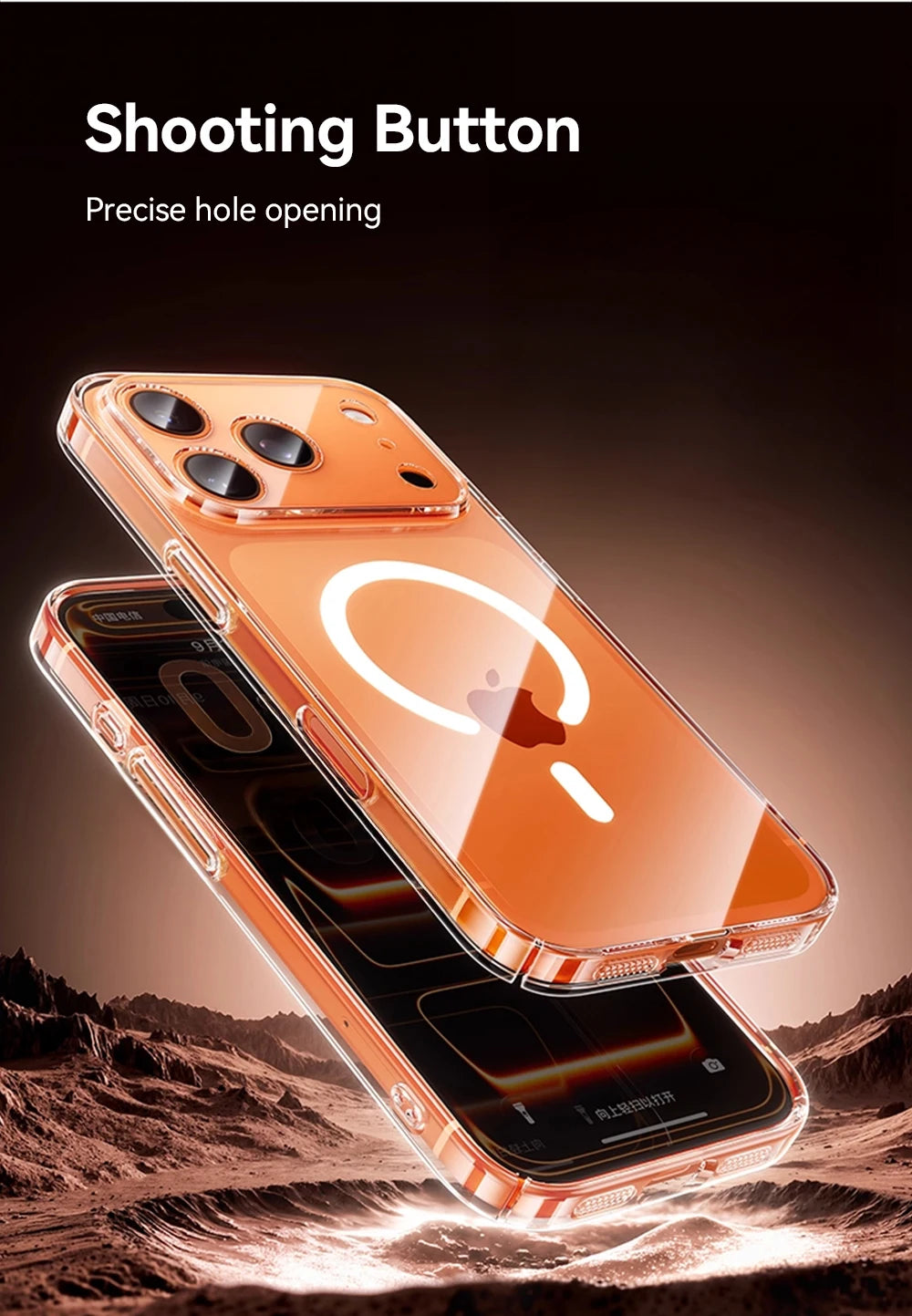 Magnetic Clear Case For iPhone Anti Yellowing - Smarsty