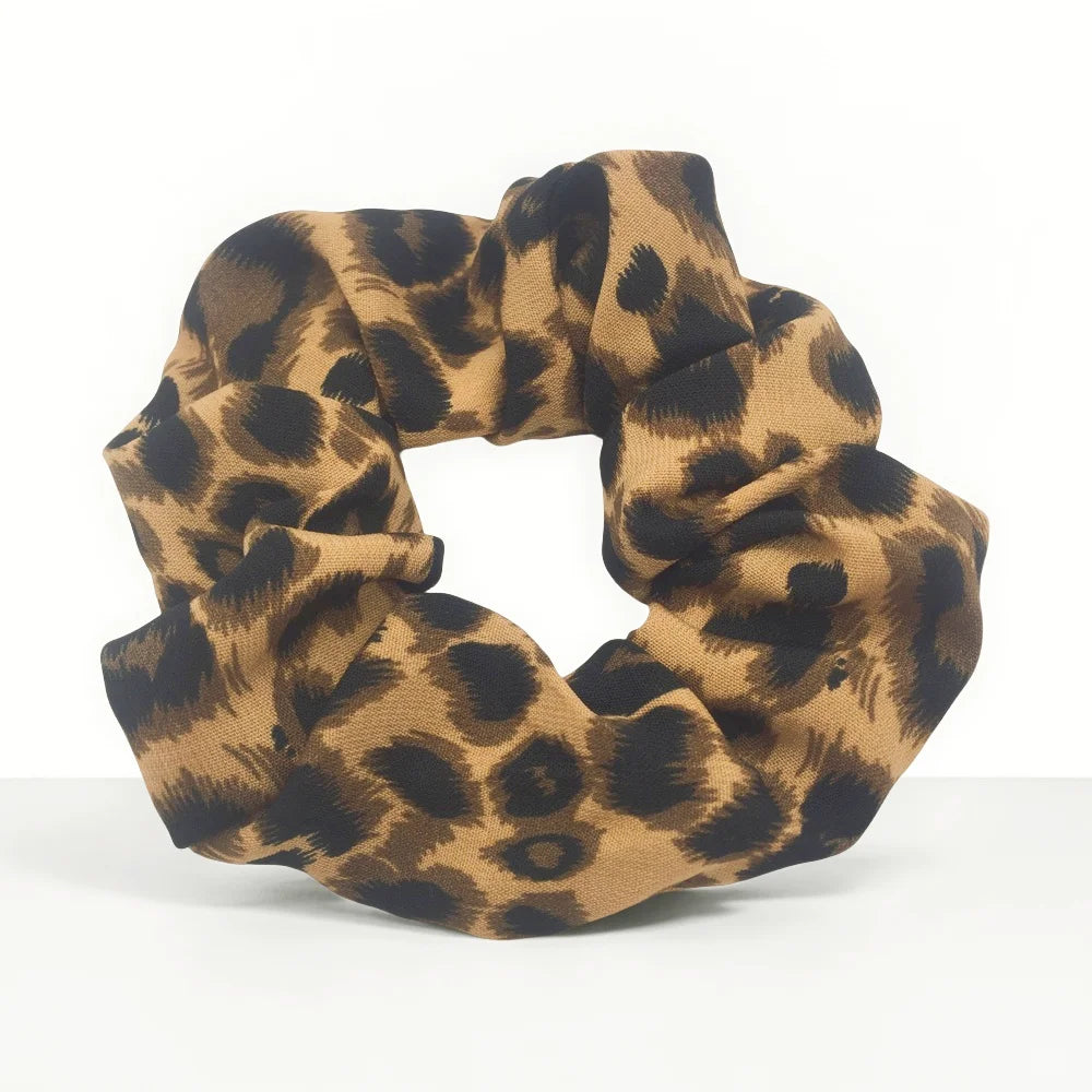 Leopard Print Scrunchie High Elastic Hair Tie Elegant - Smarsty