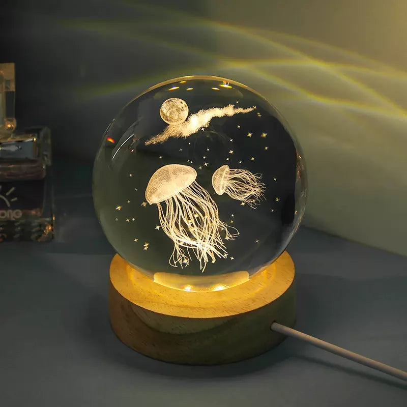 3D Crystal Galaxy Night Light for Home Decor - Smarsty
