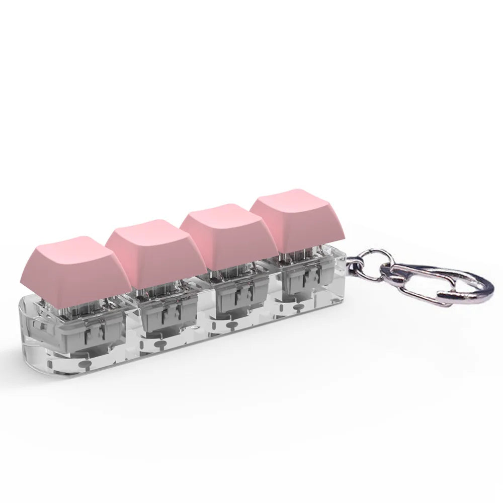 4 Keys Keyboard Keycaps Fidget Toy DIY Finger Keycaps Party Stress Relief Keyboard Caps Finger Button Fidget Decompression Toys - Smarsty