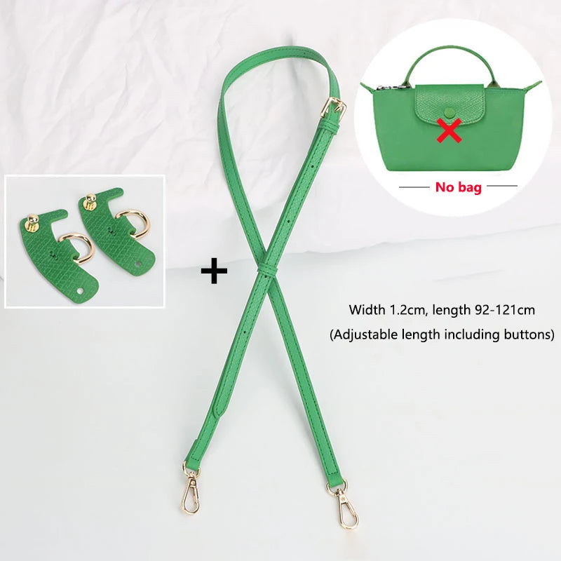 1 Set Bag Strap For Longchamp Mini Punch-free Genuine Leather Shoulder Strap Set Transformation Crossbody Strap Bag Accessories