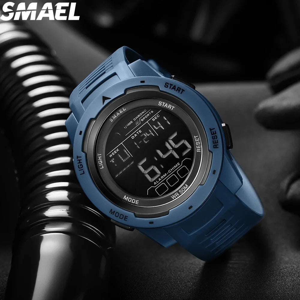 SMAEL 8105 Men’s Digital Sports Watch Waterproof LED Display - Smarsty