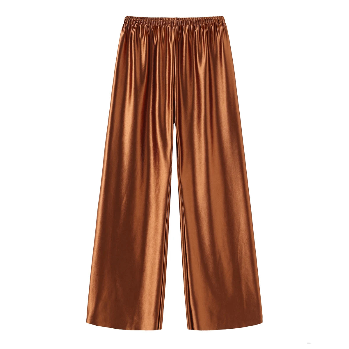 Satin Wide Leg Pants Long Floor Casual Pants Women's Summer - Smarsty