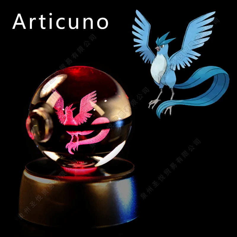 3D Pokemon Crystal Ball Night Light Lamp - Smarsty
