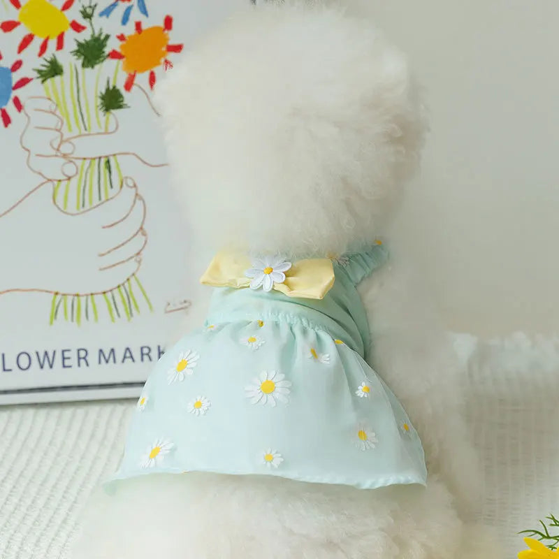 Cute Summer Dog Princess Dress with Bow Lace - Smarsty