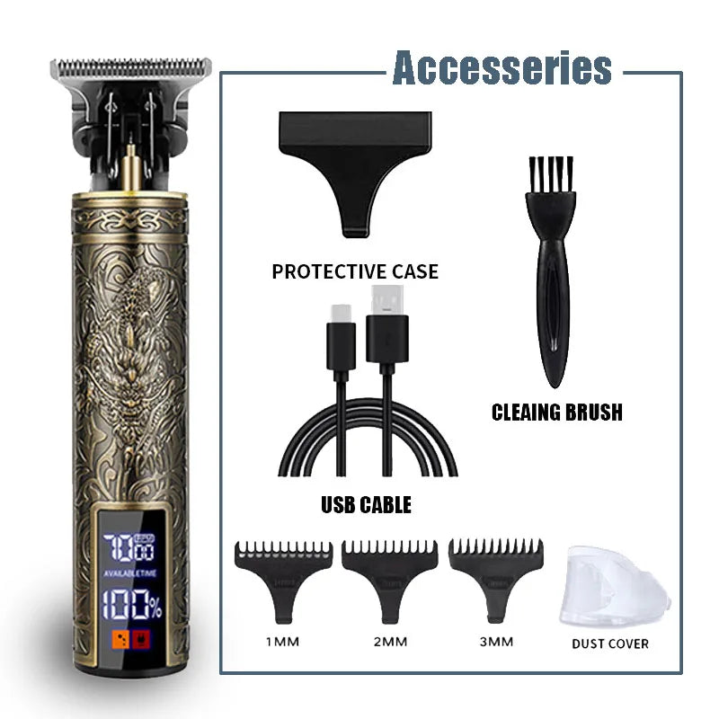 Heavy Metal Hair Clipper for Professional Men's Cuts - Smarsty