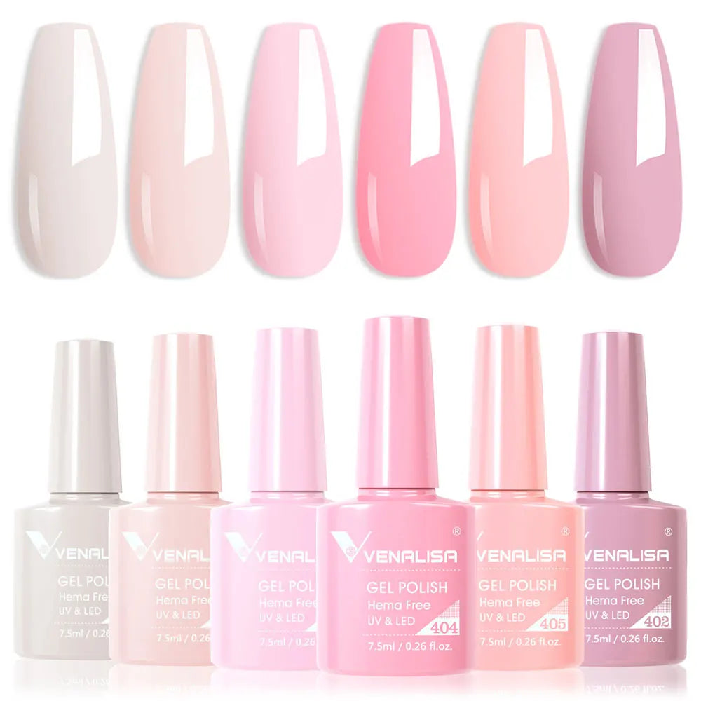 Venalisa HEMA Free Jelly Pink Nail Gel Kit - Smarsty