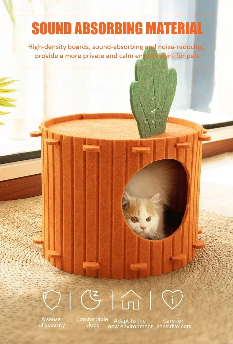 Large Space Felt Cat Nest for Comfortable Rest - Smarsty