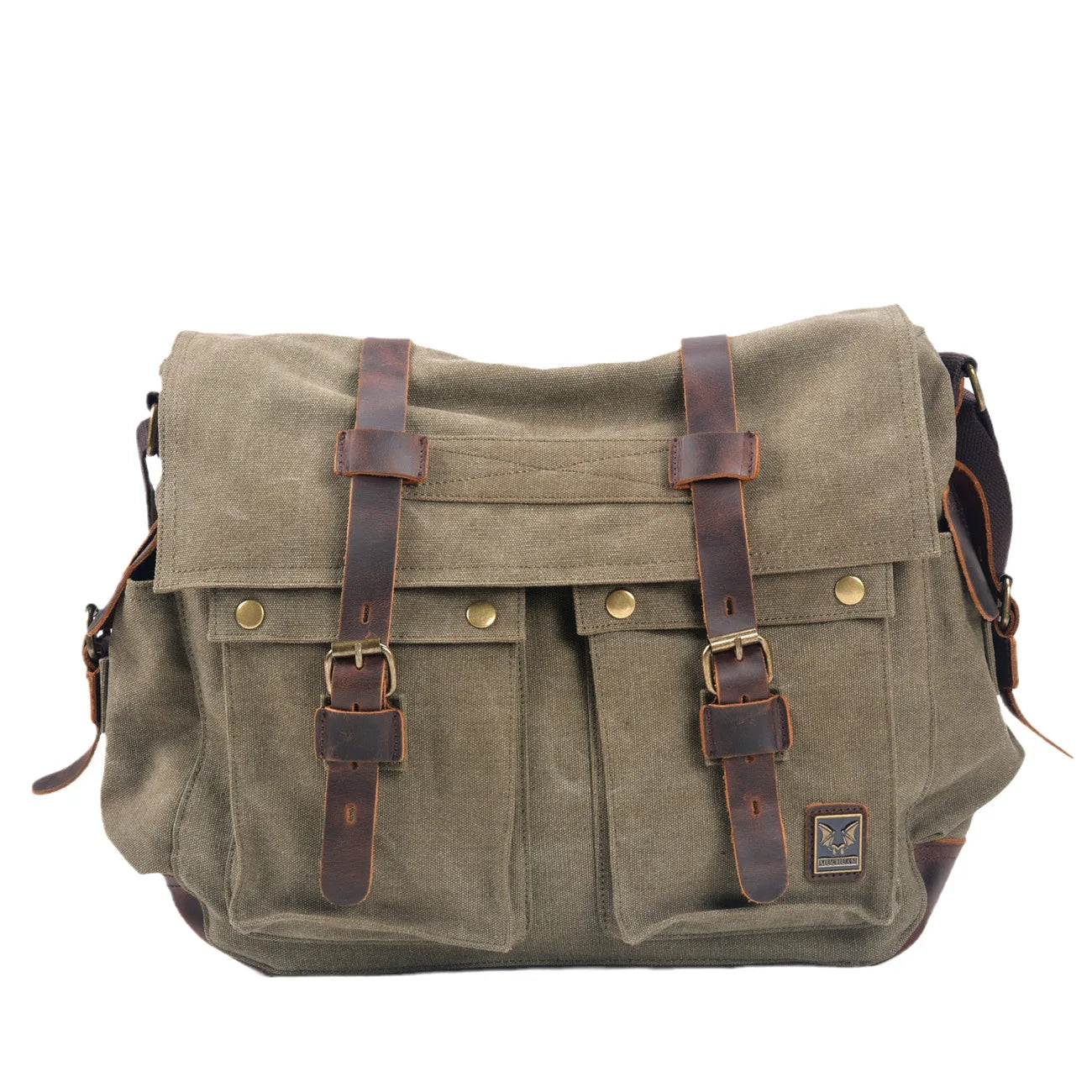 Muchuan Canvas Leather Messenger Bag For Men Laptop Case - Smarsty