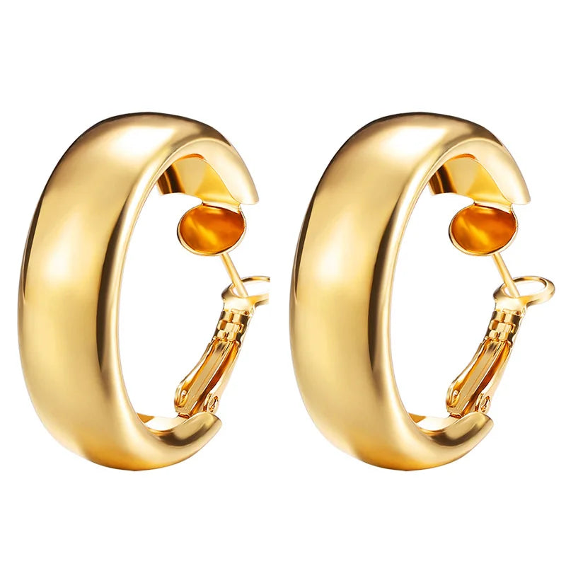Gold Butterfly Heart Hoop Earrings for Women - Smarsty
