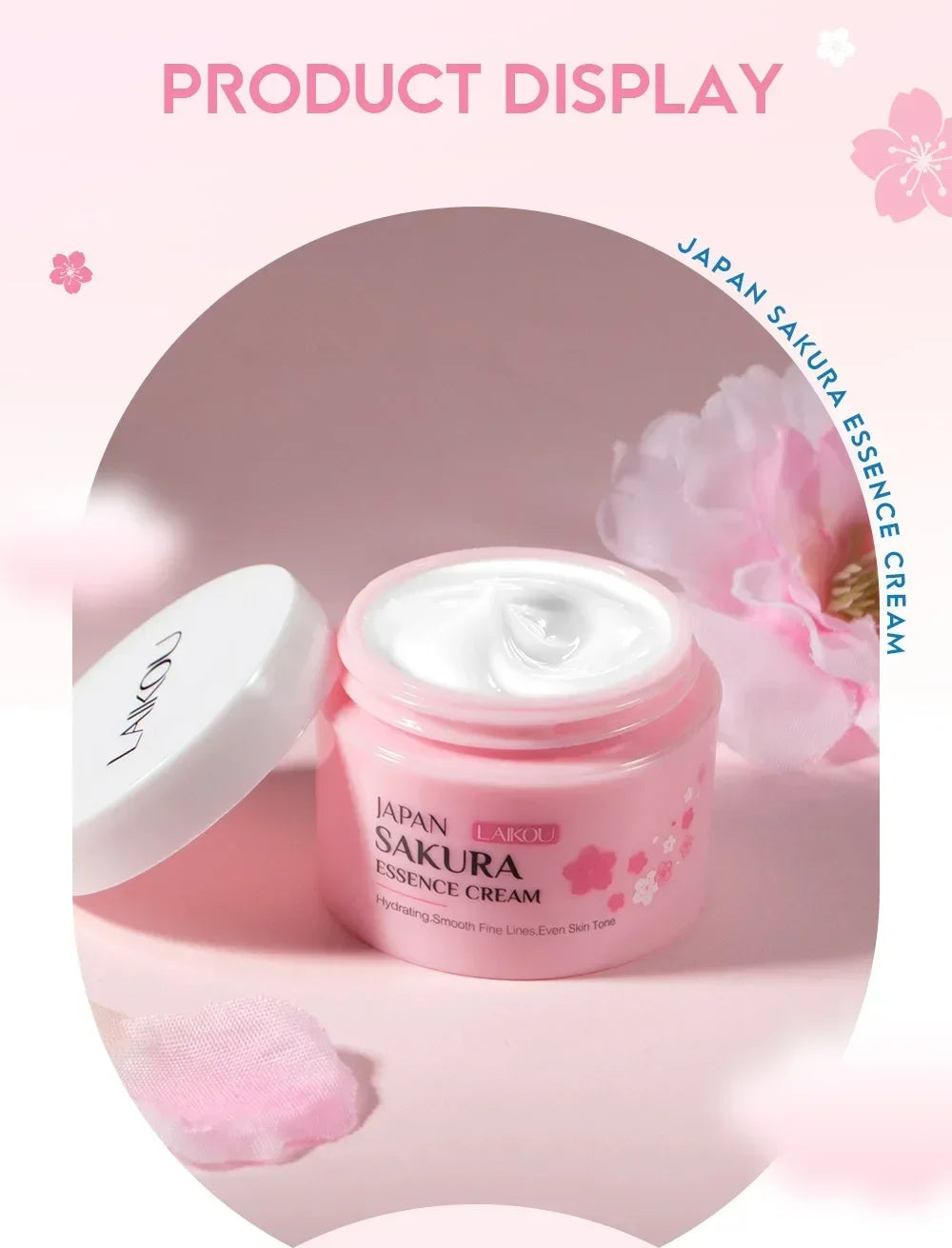 LAIKOU Japan Sakura Face Cream for Smooth Radiant Skin - Smarsty
