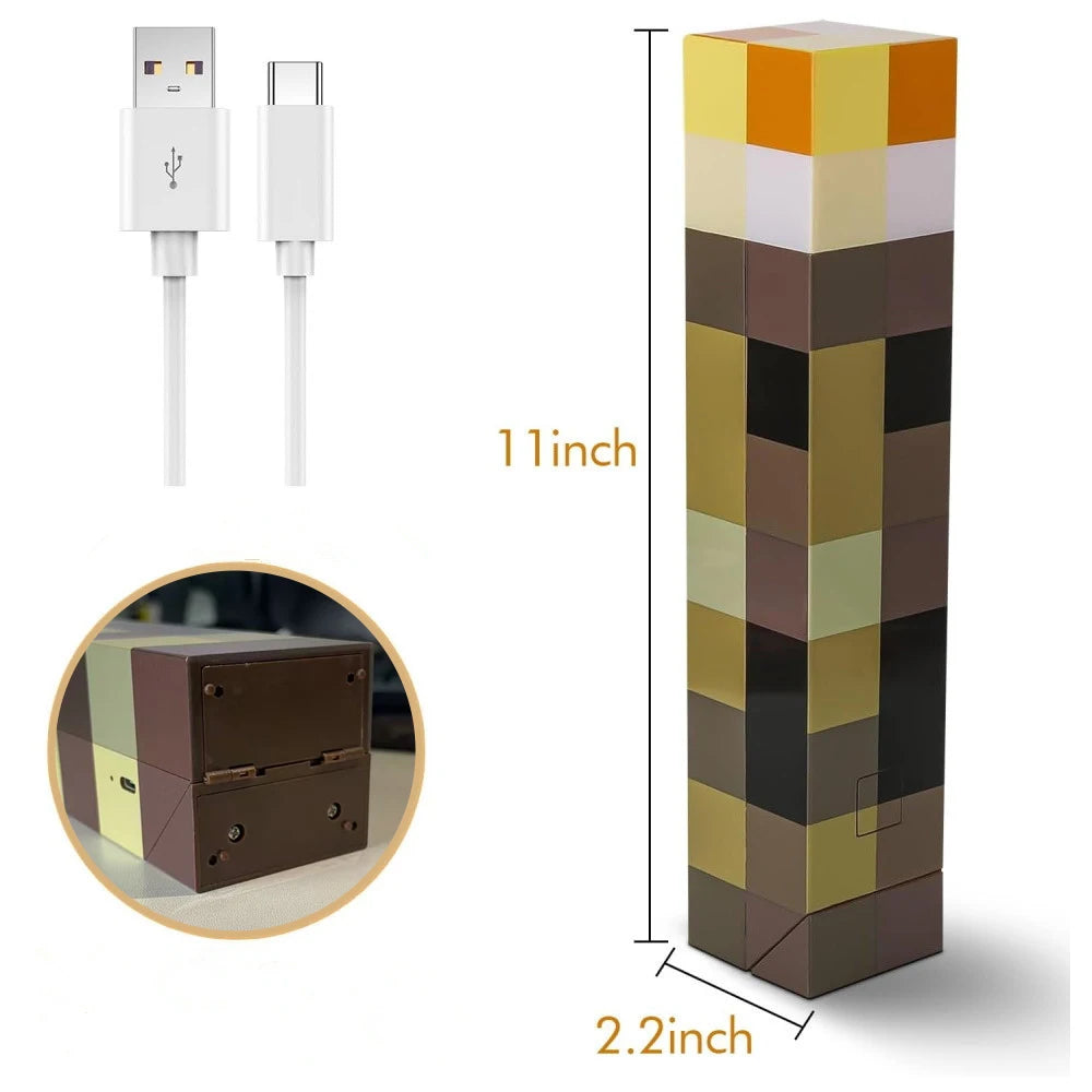 MC Game Brownstone LED Torch Lamp for Kids - Smarsty