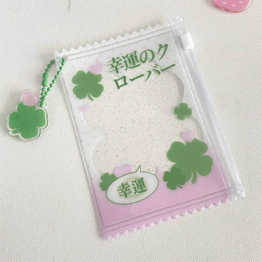 INS Transparent Candy Bag Badge Holder Korean Photocard Holder Display Bag Pendant Idol Photo Card Protective Cover Card Holder