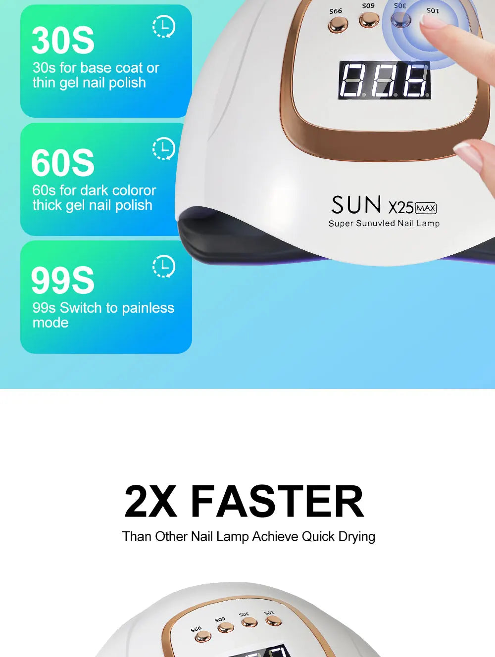 81LED UV Nail Lamp with Timers and Auto Sensor - Smarsty