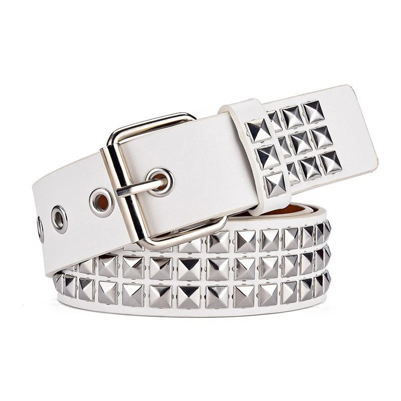 Unisex Punk Pyramid Rivet Belt Stylish Metal Hardware - Smarsty
