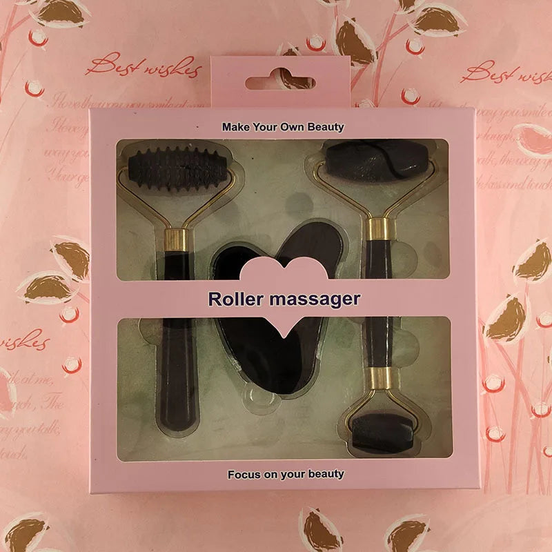 3pcs Resin Roller Massager Set for Face and Body Care - Smarsty