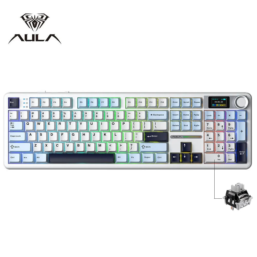 Tri Mode Gaming Mechanical Keyboard With TFT Display