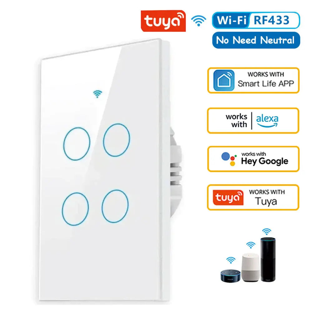 Tuya WiFi Smart Wall Switch with Voice Control - Smarsty