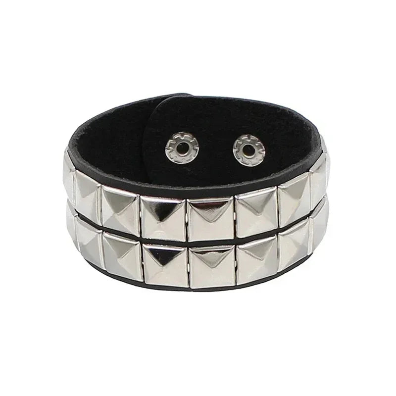Punk Hip Hop Leather Skull Bracelet for Unisex Fashion - Smarsty