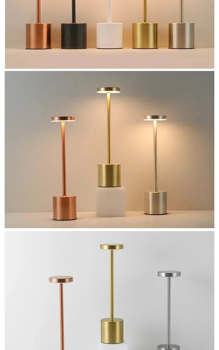 Rechargeable Touch Sensor LED Table Lamp with Adjustable Colors - Smarsty