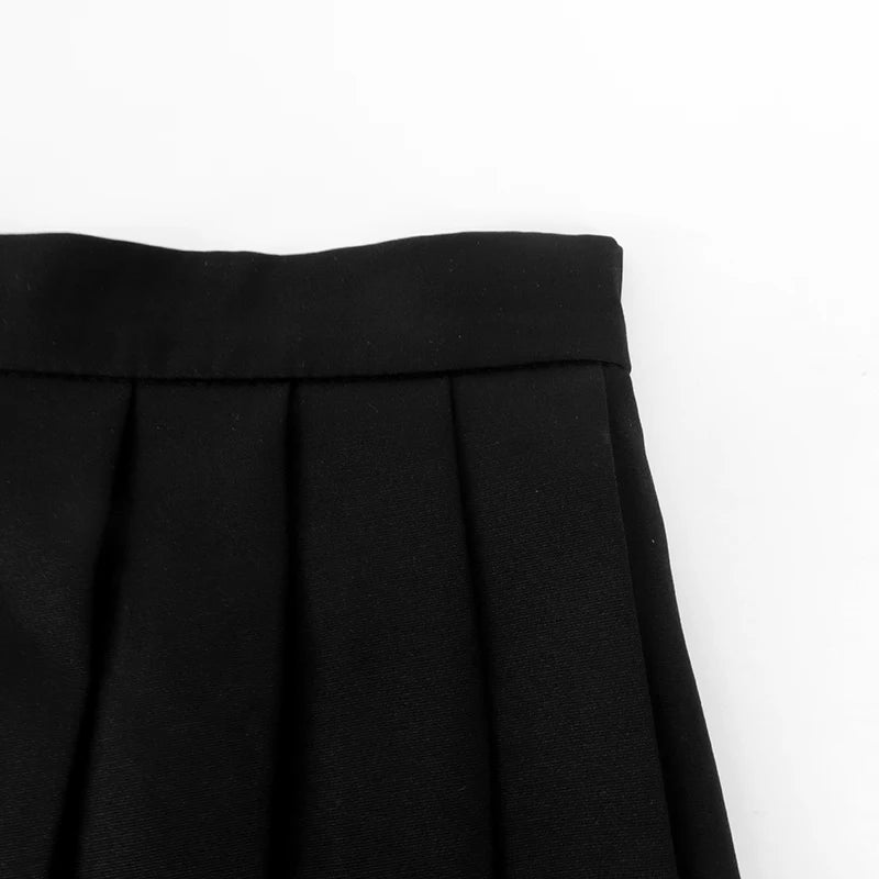 Sexy Mini Skirt Women New Summer Black Fashion Zipper Partywear Casual Slim Pleated Skirt Elegant Versatile Sexy Female Skirt - Smarsty