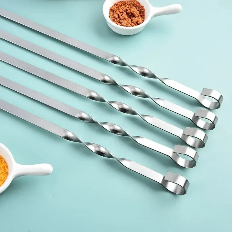 Stainless Steel BBQ Skewers Set for Easy Grilling - Smarsty