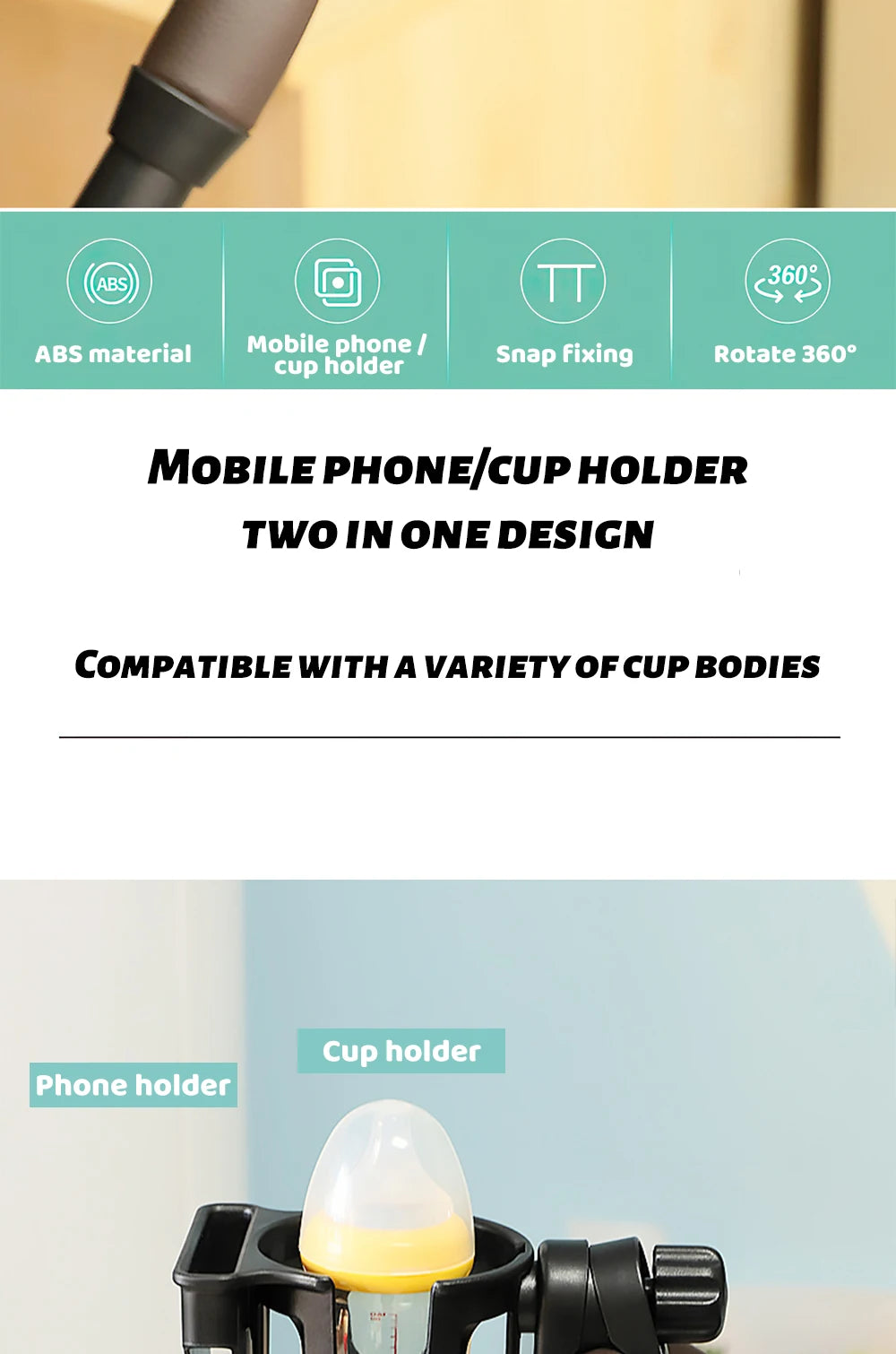 baby stroller coffee holder for stroller holder cups and mobile for stroller cup phone holder by Smarsty