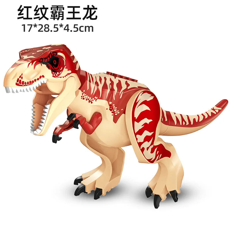 Jurassic World 3 Brutal Raptor Building Blocks Dinosaur Bricks Tyrannosaurus Indominus I-Rex Assemble Toy For Children by Smarsty