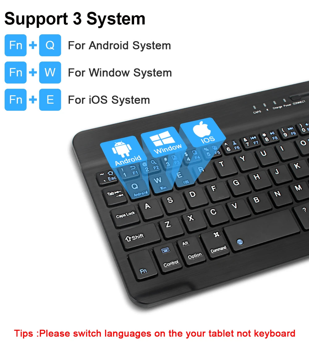 Compact Bluetooth Wireless Keyboard And Mouse For Tablet