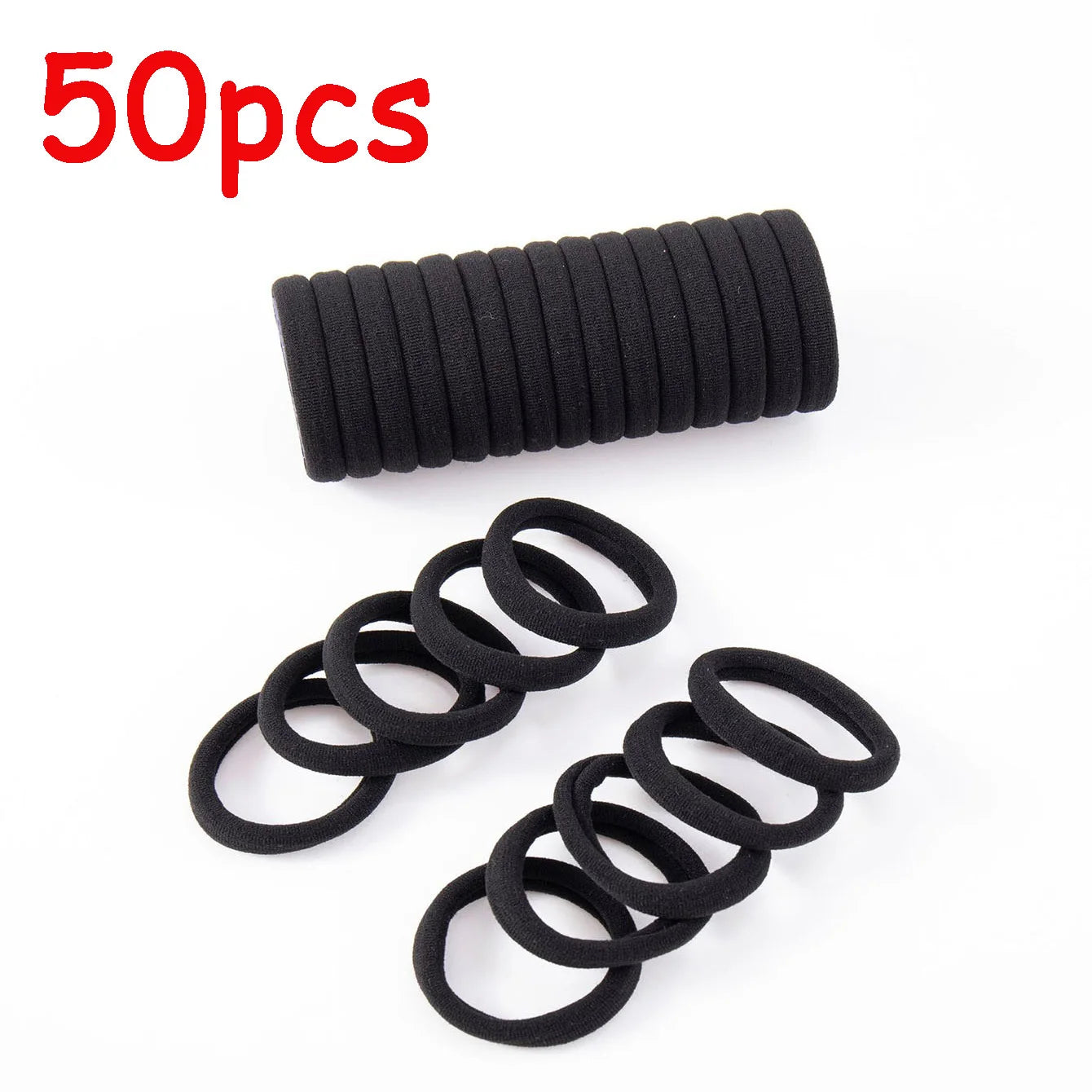 High Elastic Nylon Hair Bands 100 Pack Soft No Damage - Smarsty