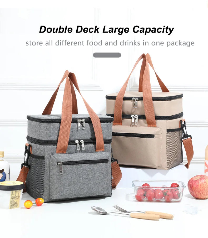 Insulated Cooler Lunch Bag Tote For Women Men Travel - Smarsty