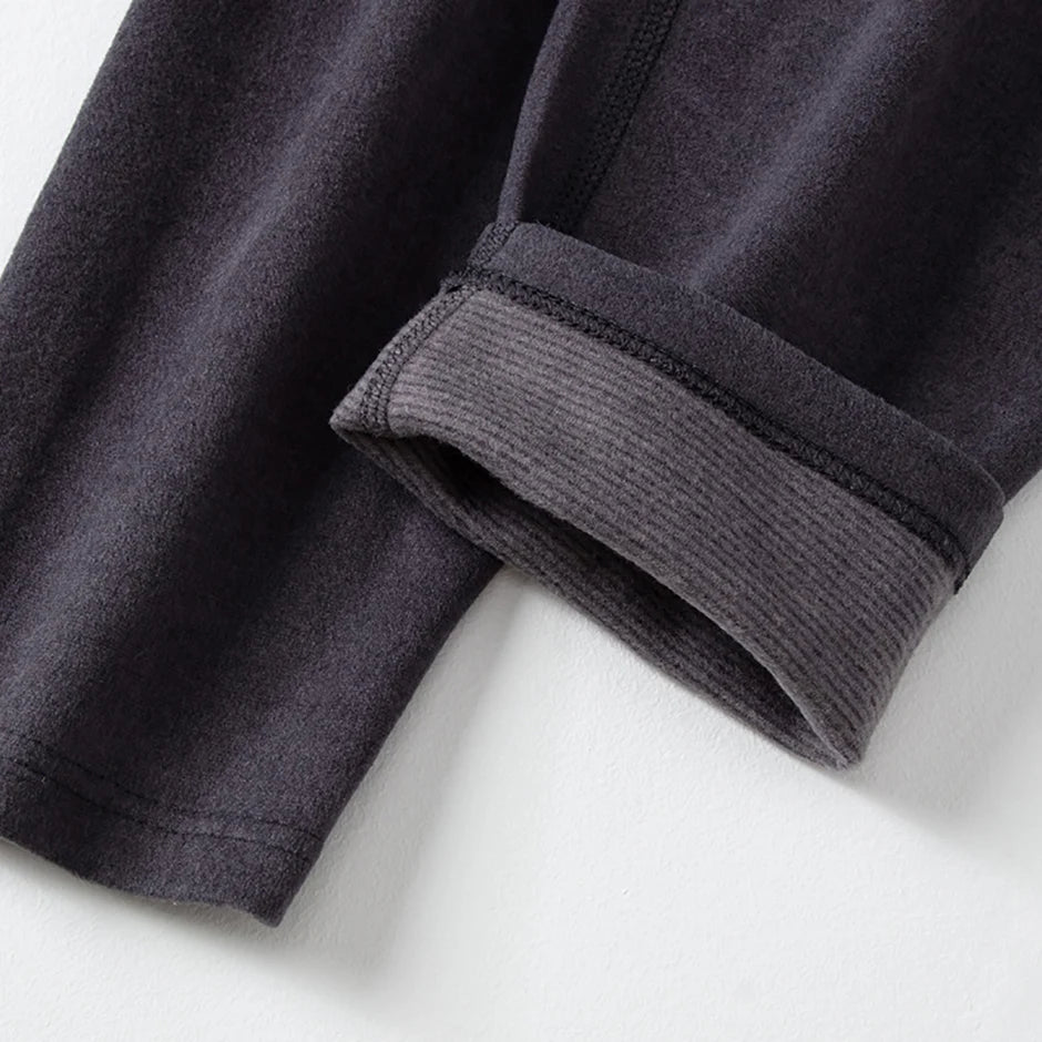 2/4 Pcs Men's Solid Color Simple Autumn And Winter Thermal Underwear Comfortable And Casual Bottoming Underwear Teenagers Pajama - Smarsty