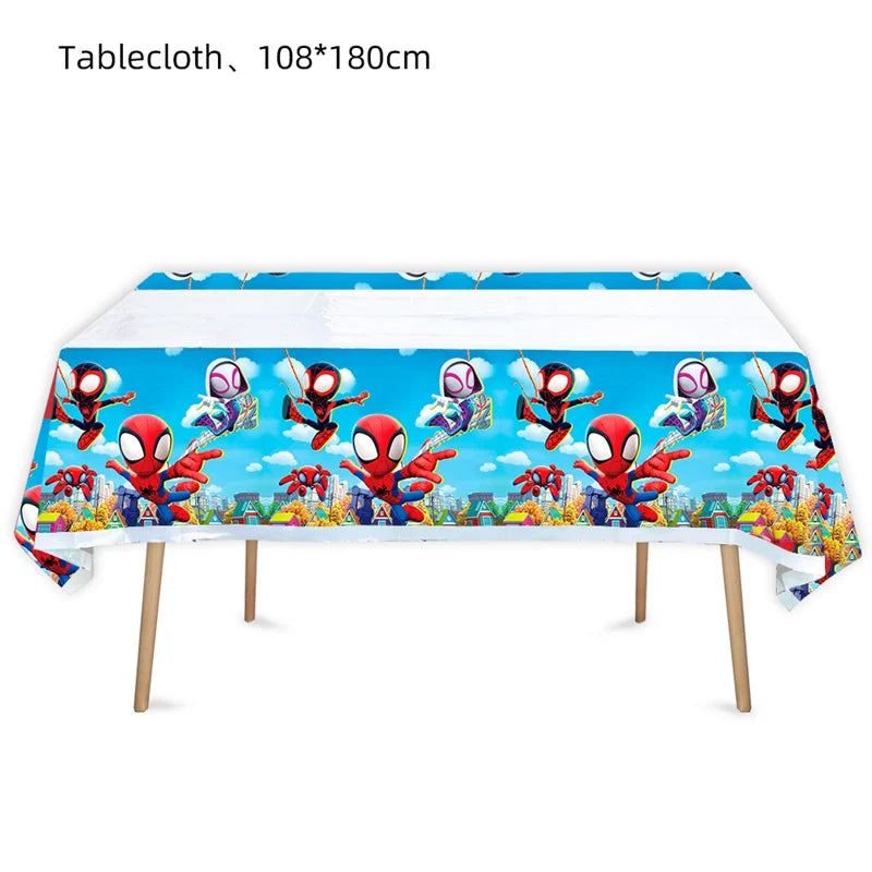 Spiderman Birthday Tablecloth for Kids Party Supplies - Smarsty