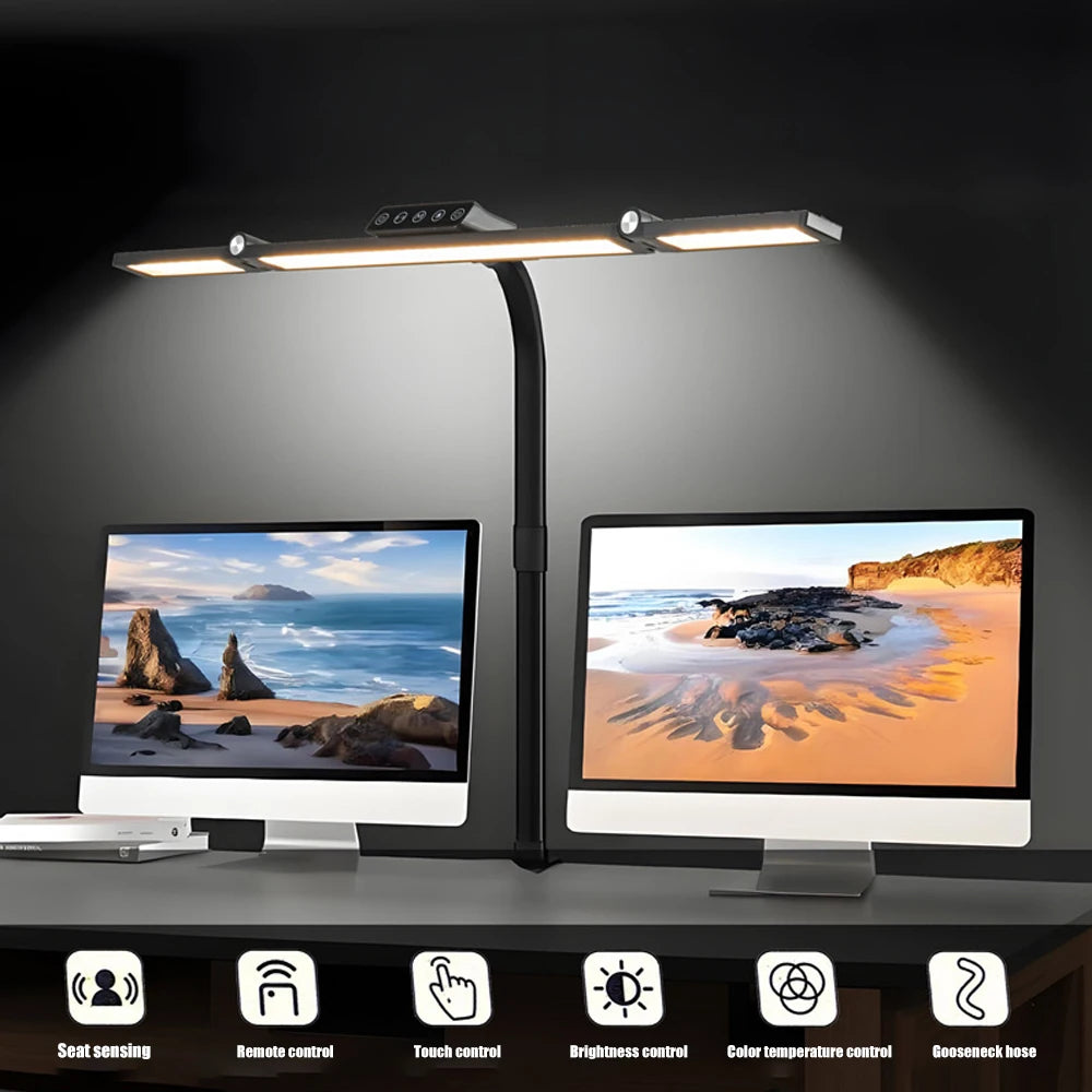LED Desk Lamp with Stepless Dimming and Adjustable Brightness - Smarsty