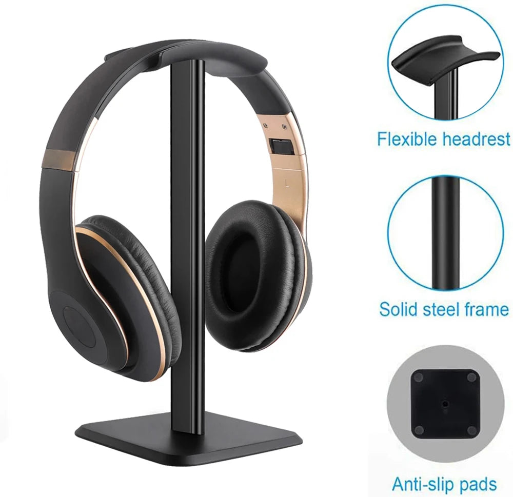 Universal Aluminium Headset Stand with Flexible Design - Smarsty