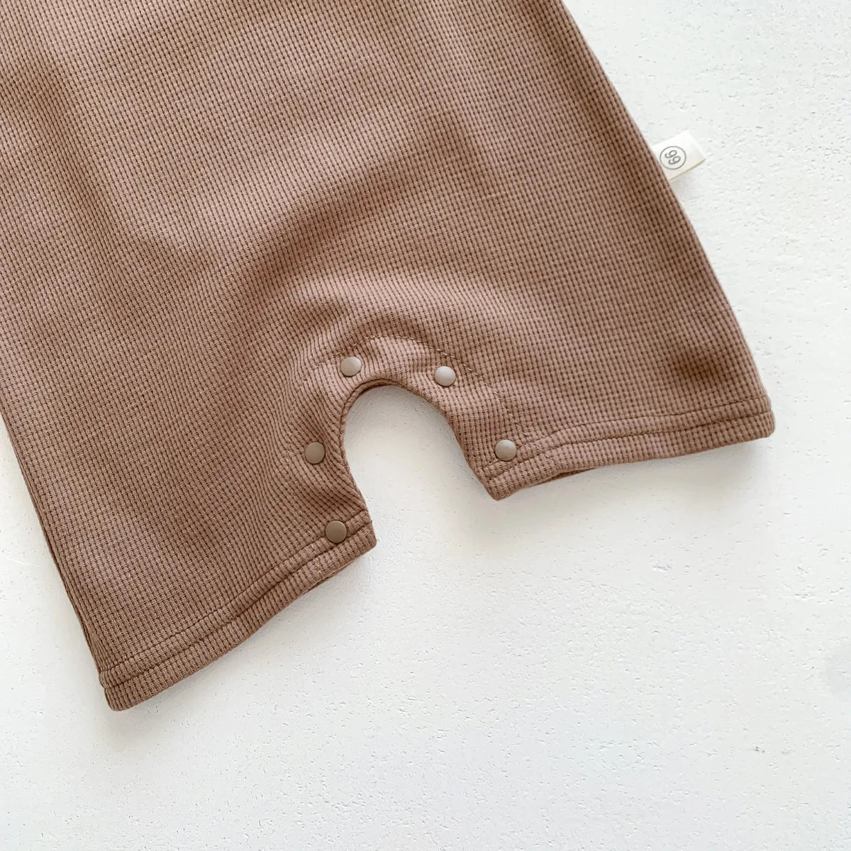 New In Summer Kids Baby Girls Boys Short Sleeve Waffle Patch Bear Infant Newborn Jumpsuits Cotton Romper Gift Hat with Ear by Smarsty